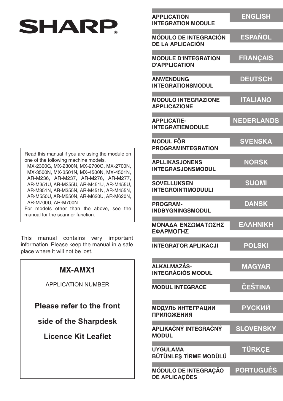 Sharp MX-M1055 User Manual | 112 pages