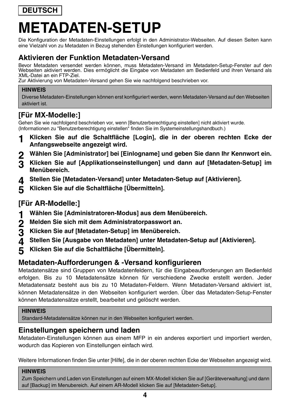 Metadaten-setup | Sharp MX-M1055 User Manual | Page 24 / 112