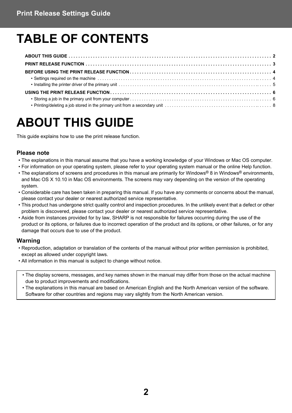 Sharp MX-6070N User Manual | Page 2 / 10