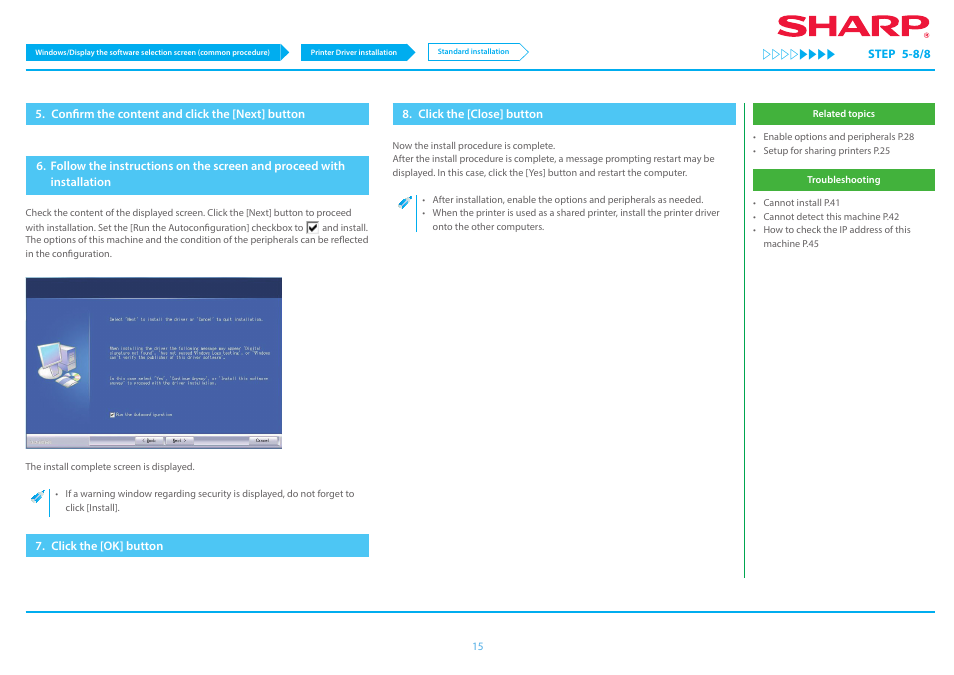 Sharp MX-6070N User Manual | Page 15 / 46