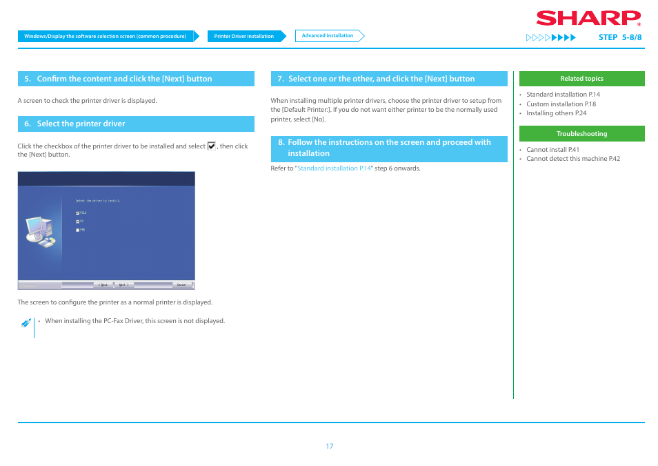 Sharp MX-6070N User Manual | Page 17 / 46