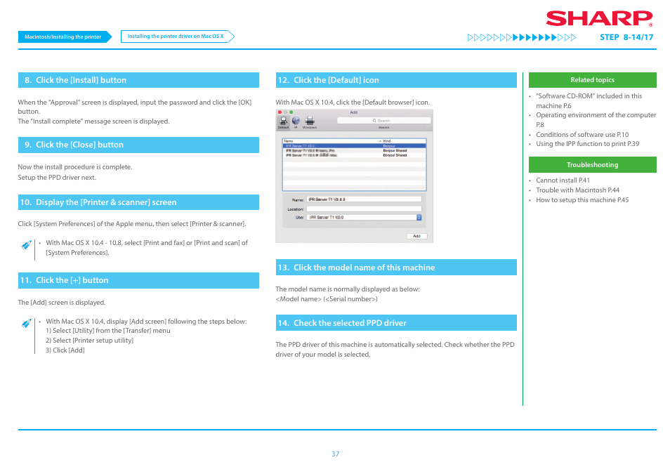 Sharp MX-6070N User Manual | Page 37 / 46