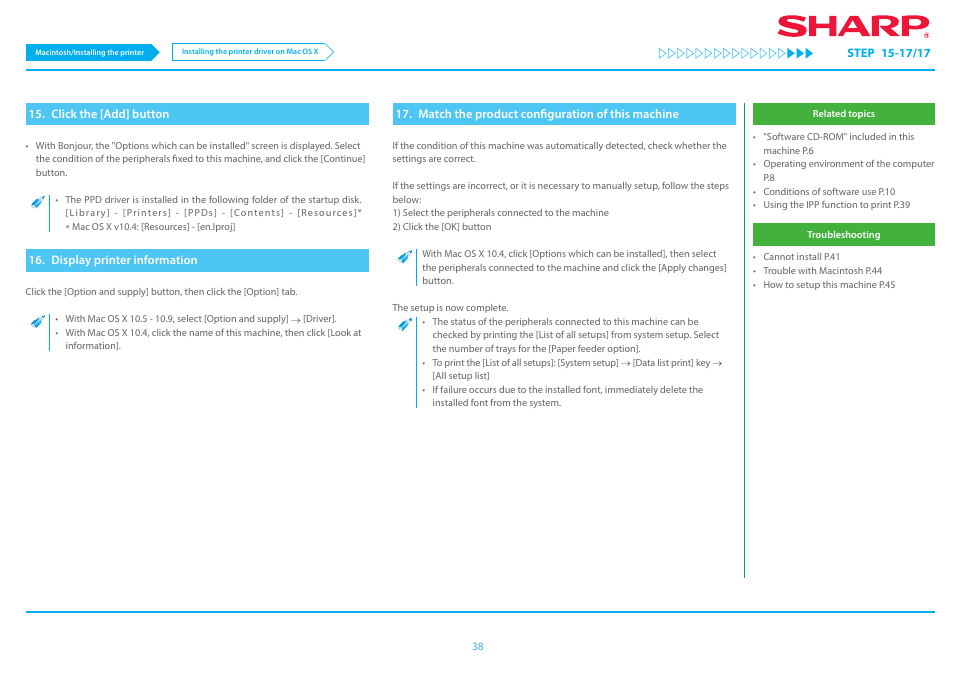 Sharp MX-6070N User Manual | Page 38 / 46