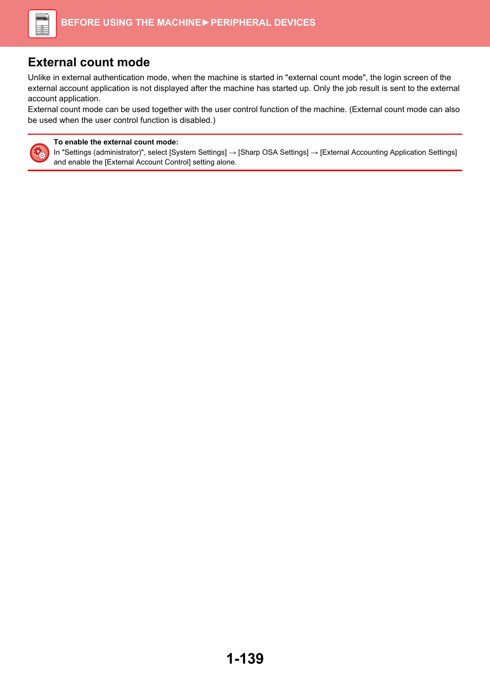 External count mode | Sharp MX-6070N User Manual | Page 142 / 935