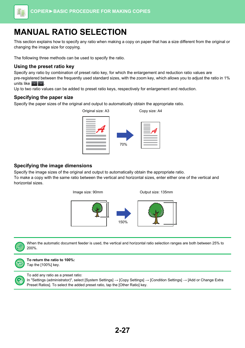 Manual ratio selection -27, Manual ratio selection | Sharp MX-6070N User Manual | Page 191 / 935