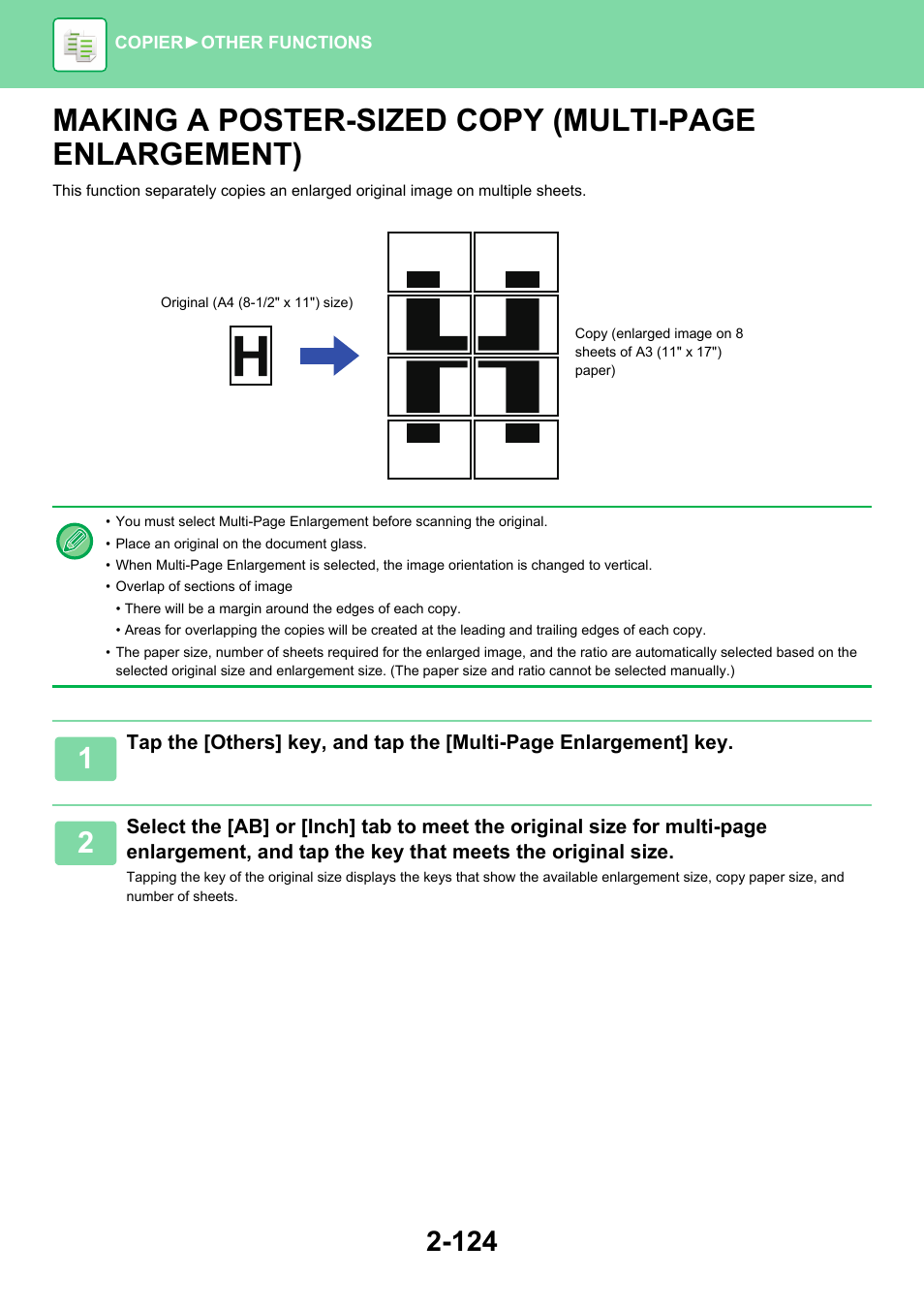 Making a poster-sized copy | Sharp MX-6070N User Manual | Page 288 / 935