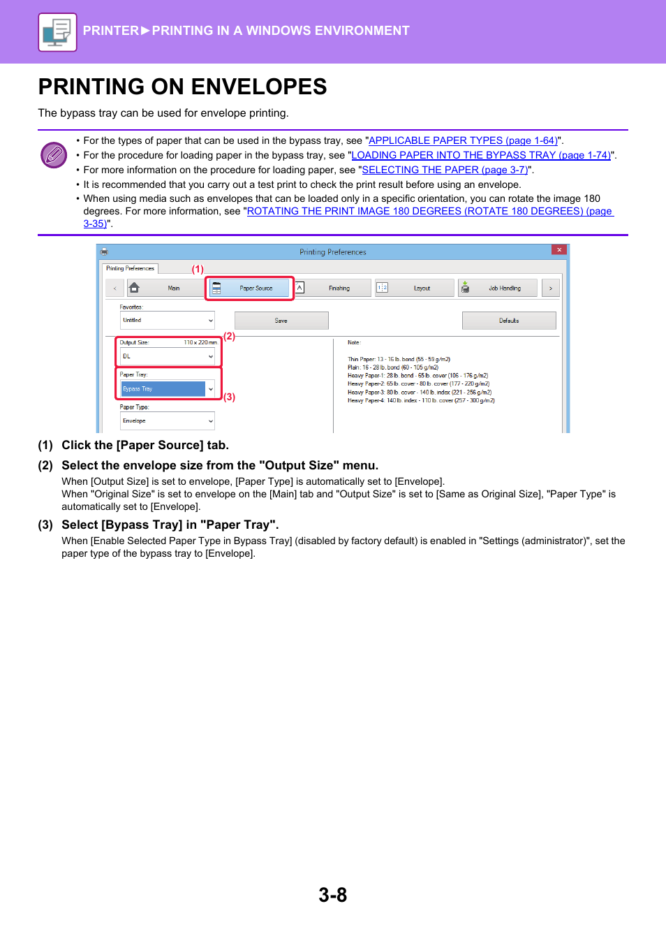 Printing on envelopes | Sharp MX-6070N User Manual | Page 315 / 935