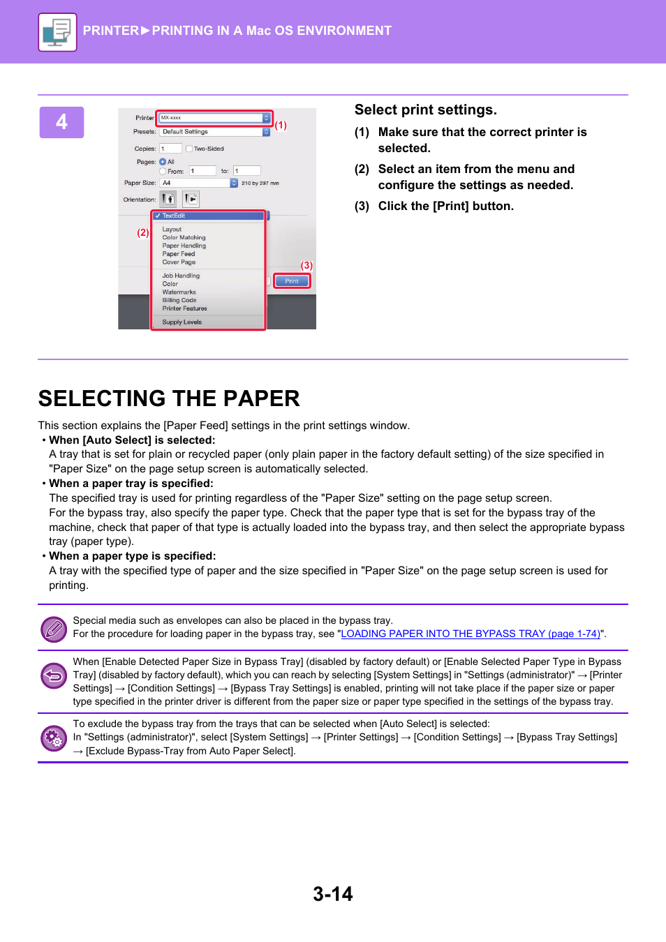 Selecting the paper -14, Selecting the paper | Sharp MX-6070N User Manual | Page 321 / 935