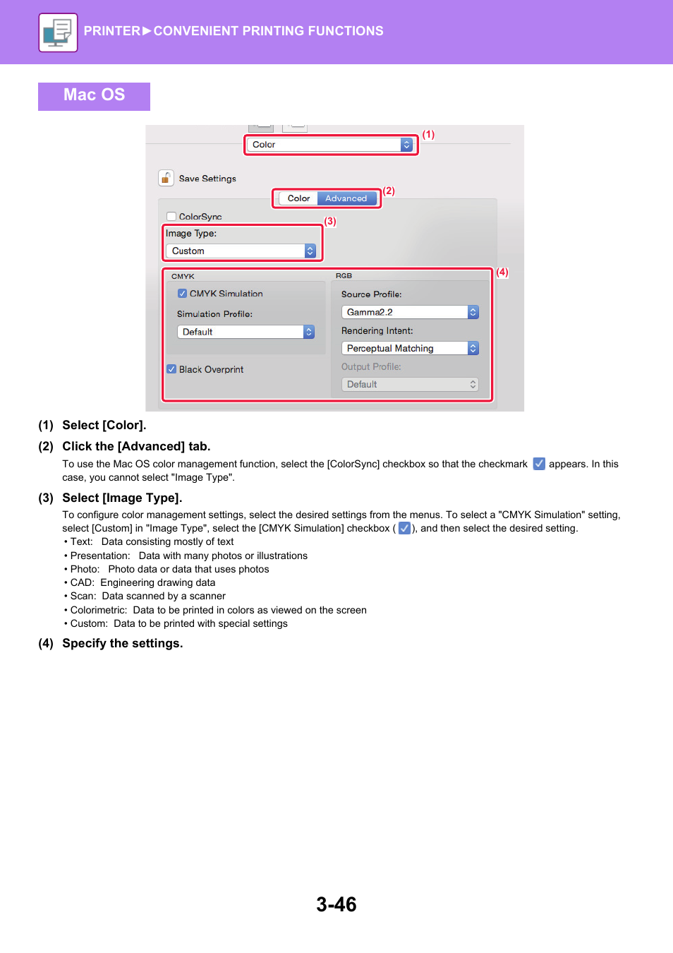 Mac os | Sharp MX-6070N User Manual | Page 353 / 935