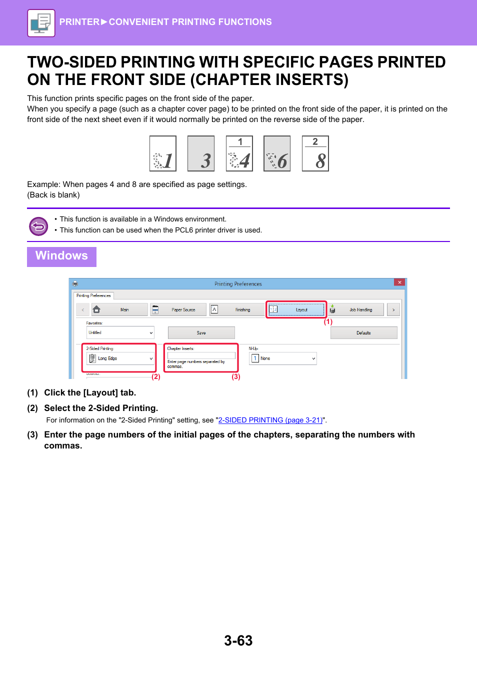 Two-sided printing with specific, Windows | Sharp MX-6070N User Manual | Page 370 / 935