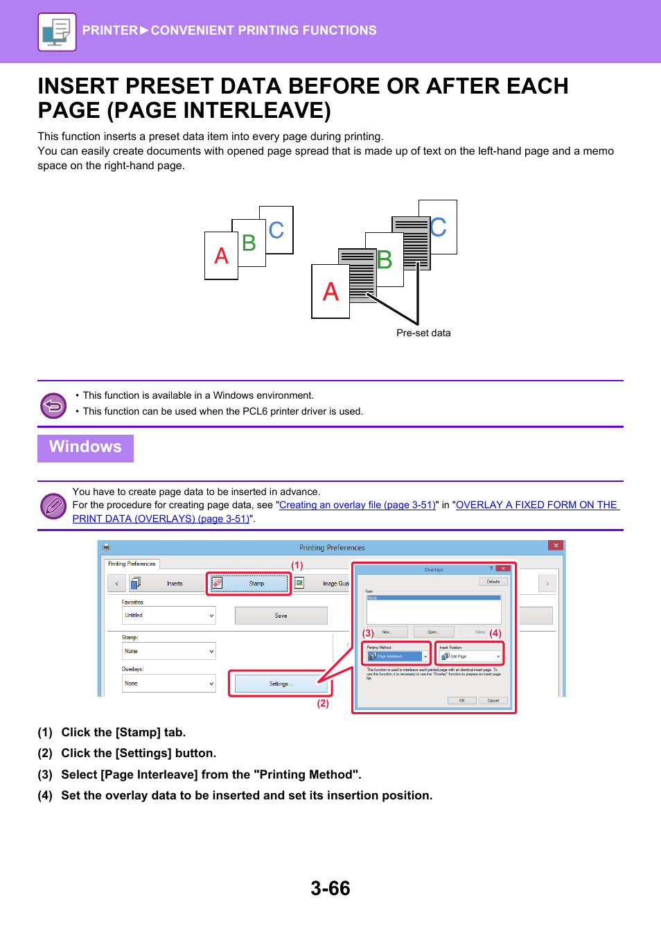 Insert preset data before or after, Windows | Sharp MX-6070N User Manual | Page 373 / 935