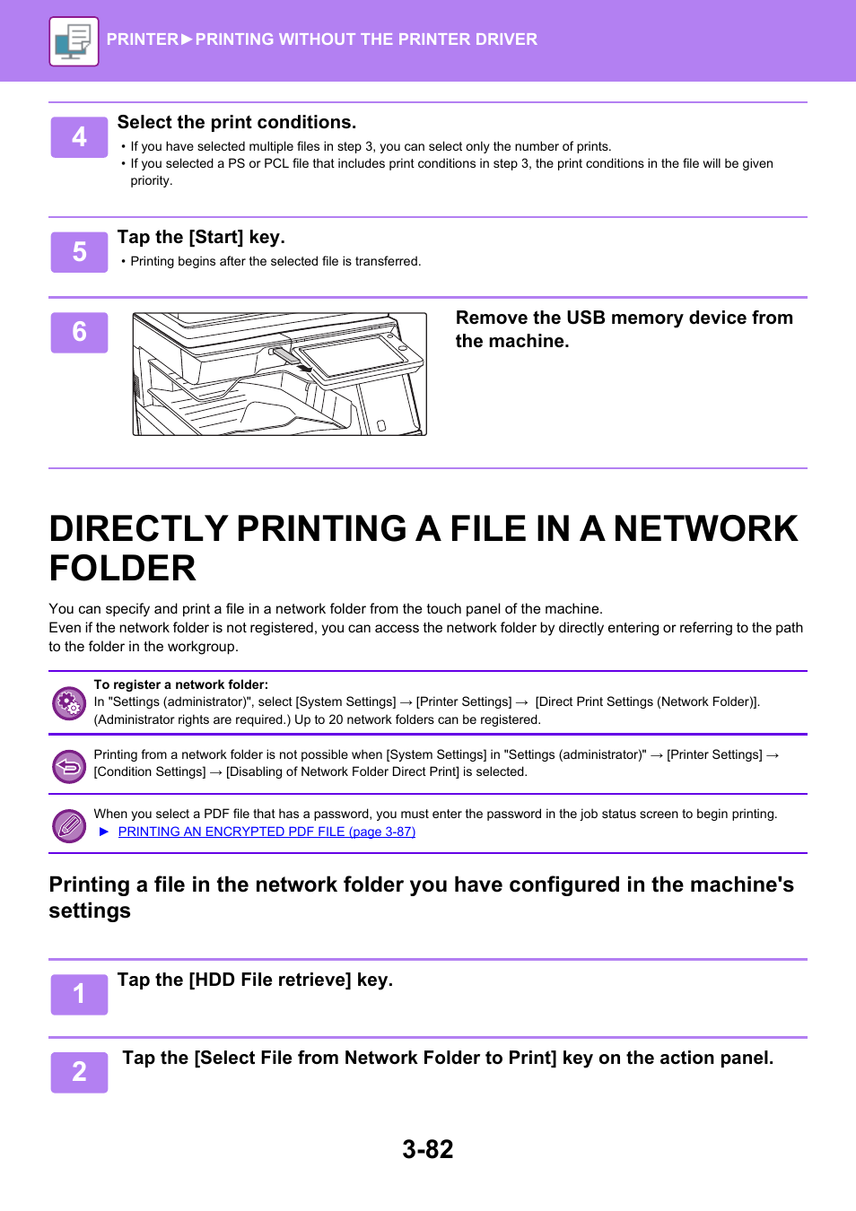 Directly printing a file in a network folder -82, Directly printing a file in a network folder | Sharp MX-6070N User Manual | Page 389 / 935