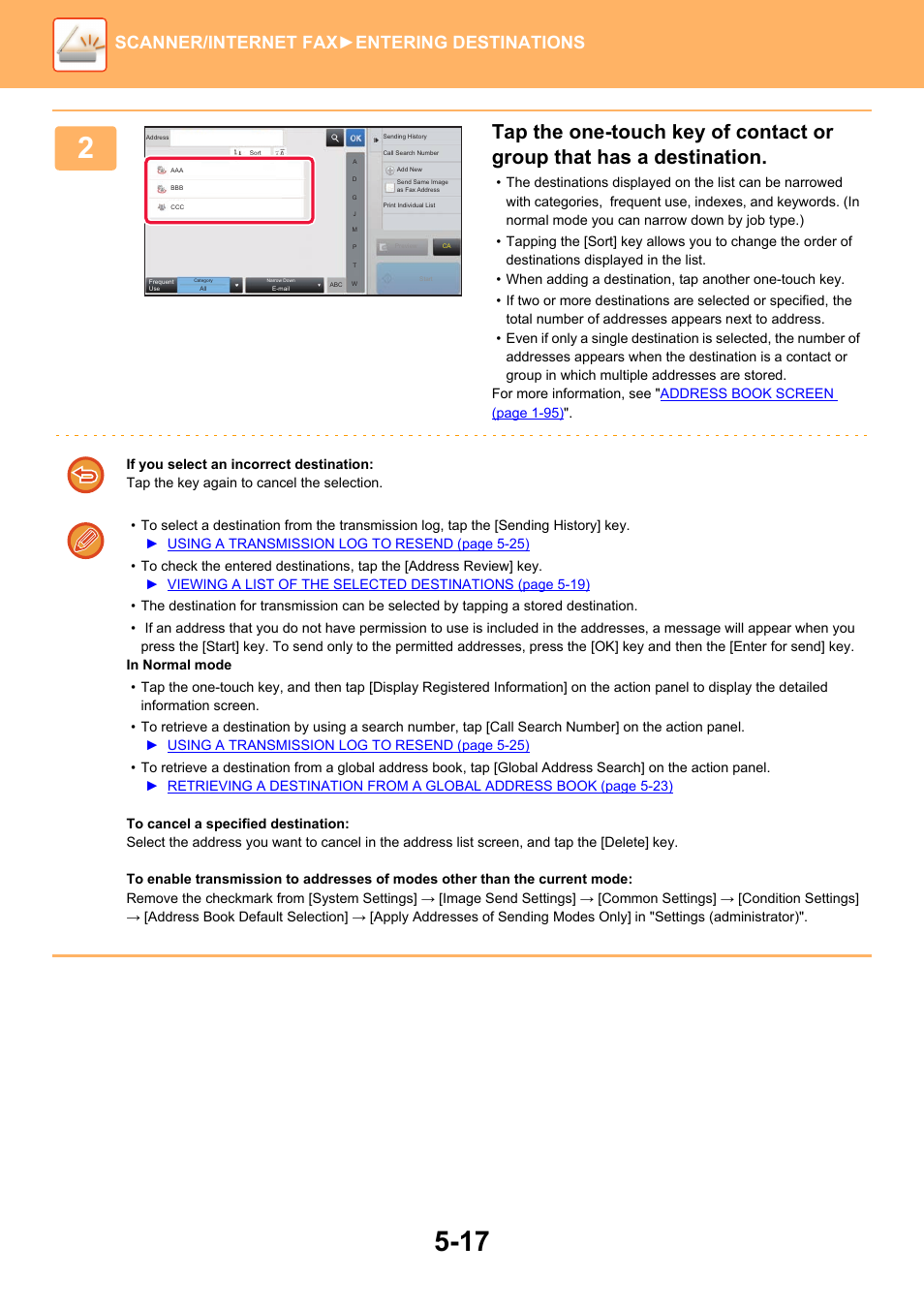 Scanner/internet fax ►entering destinations | Sharp MX-6070N User Manual | Page 546 / 935