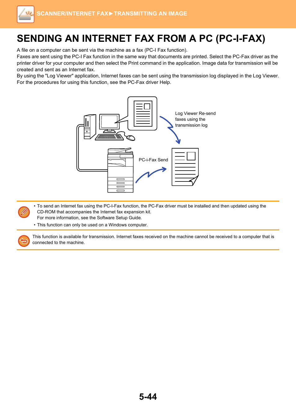 Sending an internet fax from a pc, Pc-i-fax) -44, Sending an internet fax from a pc (pc-i-fax) | Sharp MX-6070N User Manual | Page 573 / 935