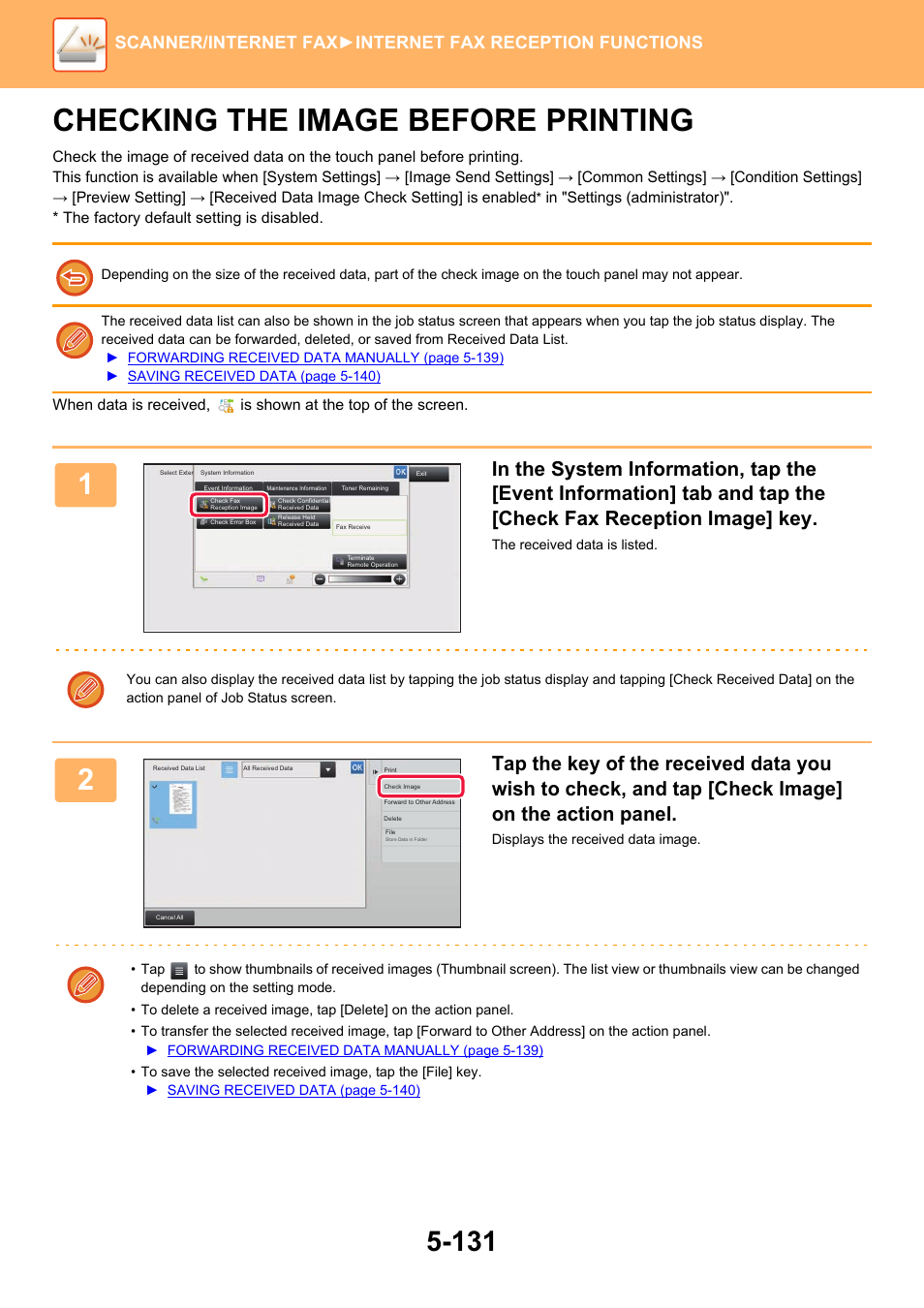 Checking the image before printing -131, Checking the image before printing | Sharp MX-6070N User Manual | Page 660 / 935