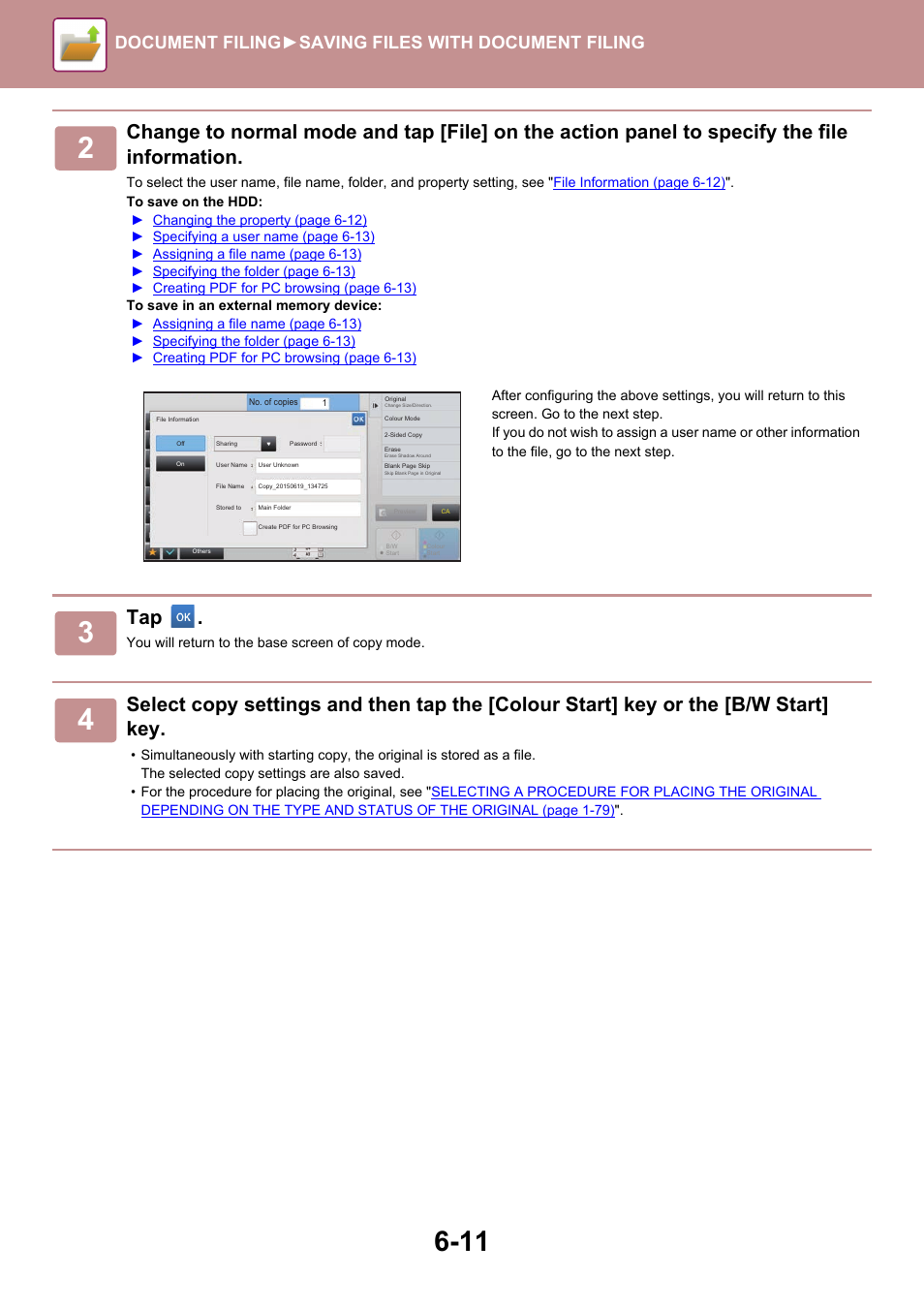 Document filing► saving files with document filing | Sharp MX-6070N User Manual | Page 691 / 935