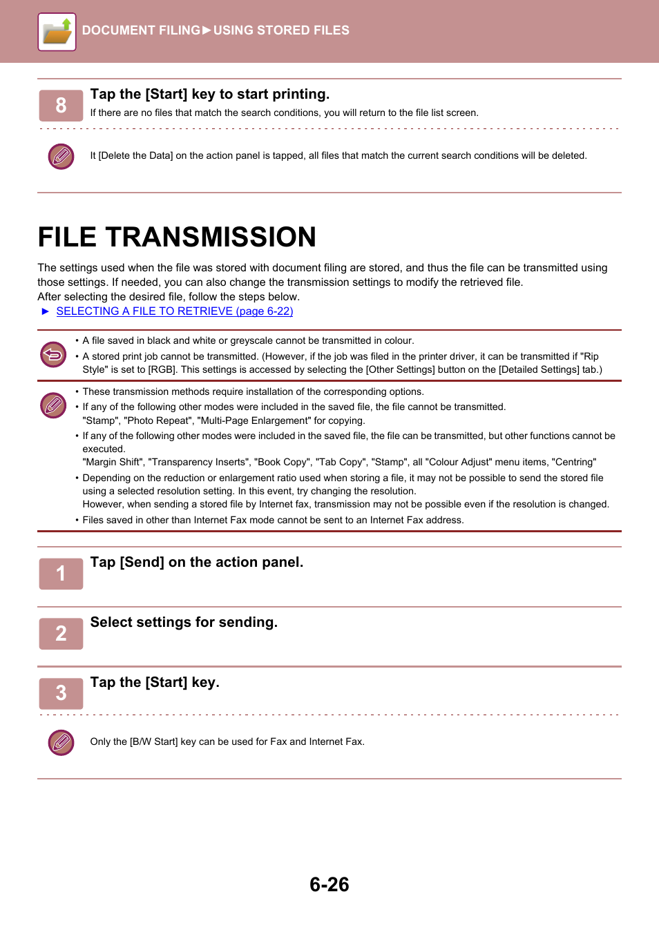 File transmission -26, File transmission | Sharp MX-6070N User Manual | Page 706 / 935