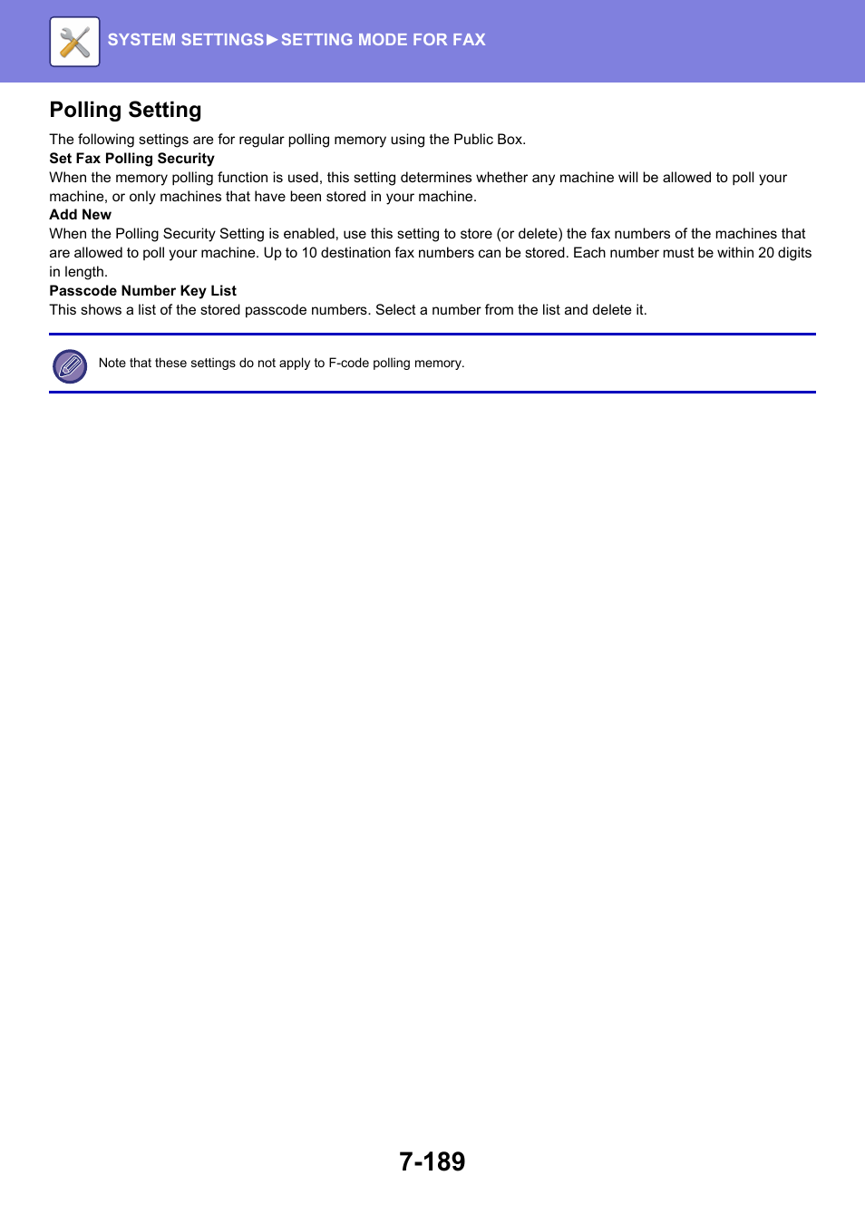 Polling setting | Sharp MX-6070N User Manual | Page 904 / 935