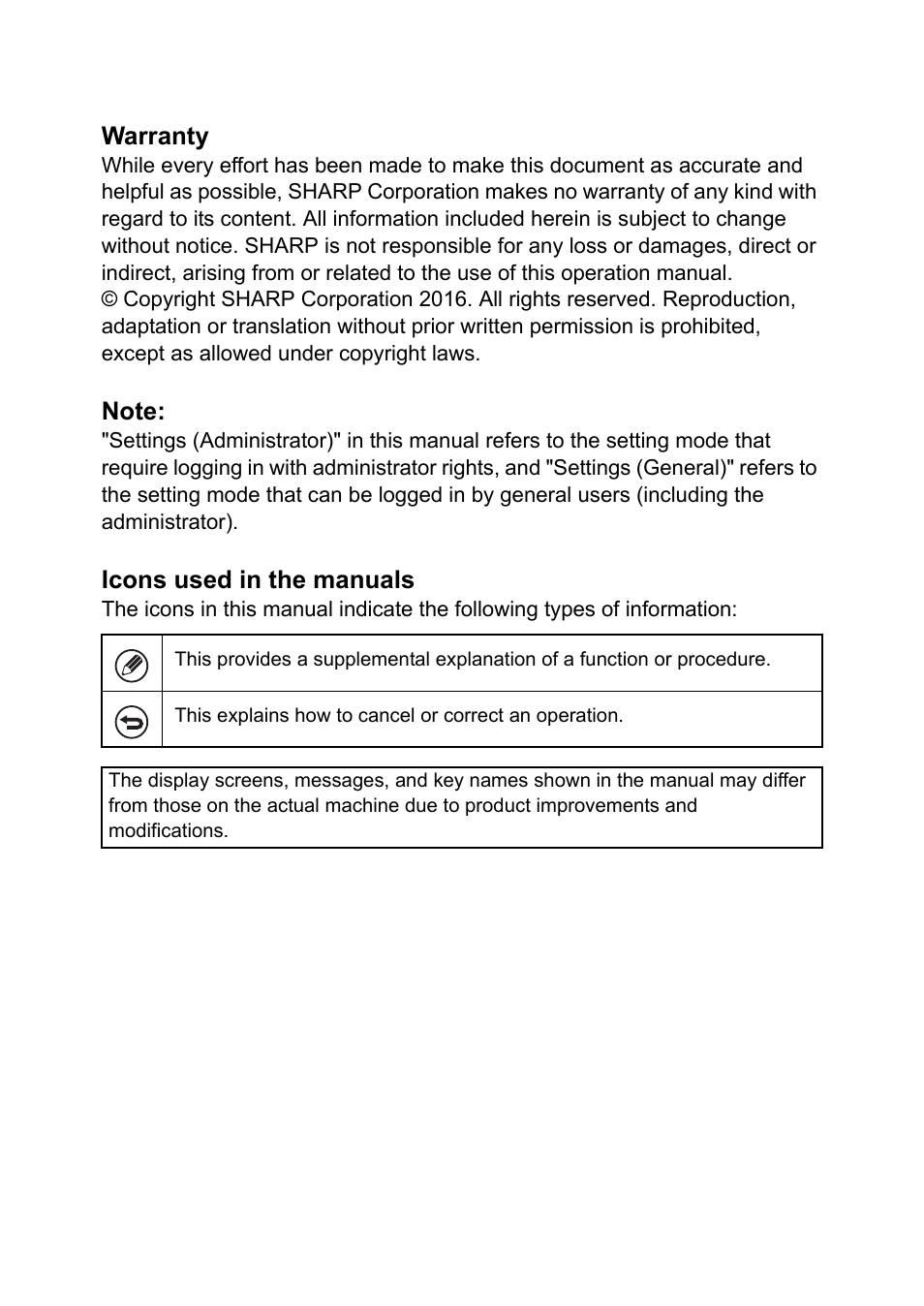 Sharp MX-FR52U User Manual | Page 2 / 39