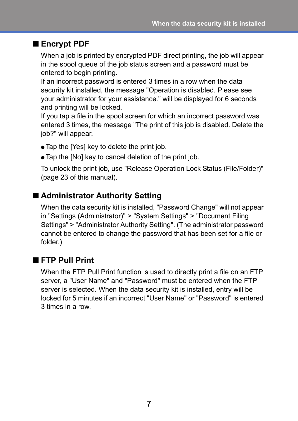 Sharp MX-FR52U User Manual | Page 9 / 39