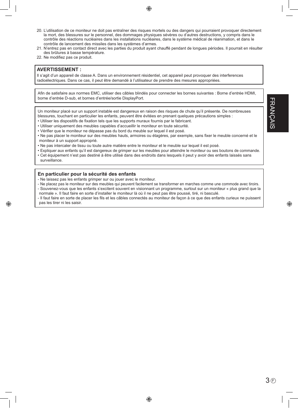 Français | Sharp PN-60TW3 User Manual | Page 15 / 56