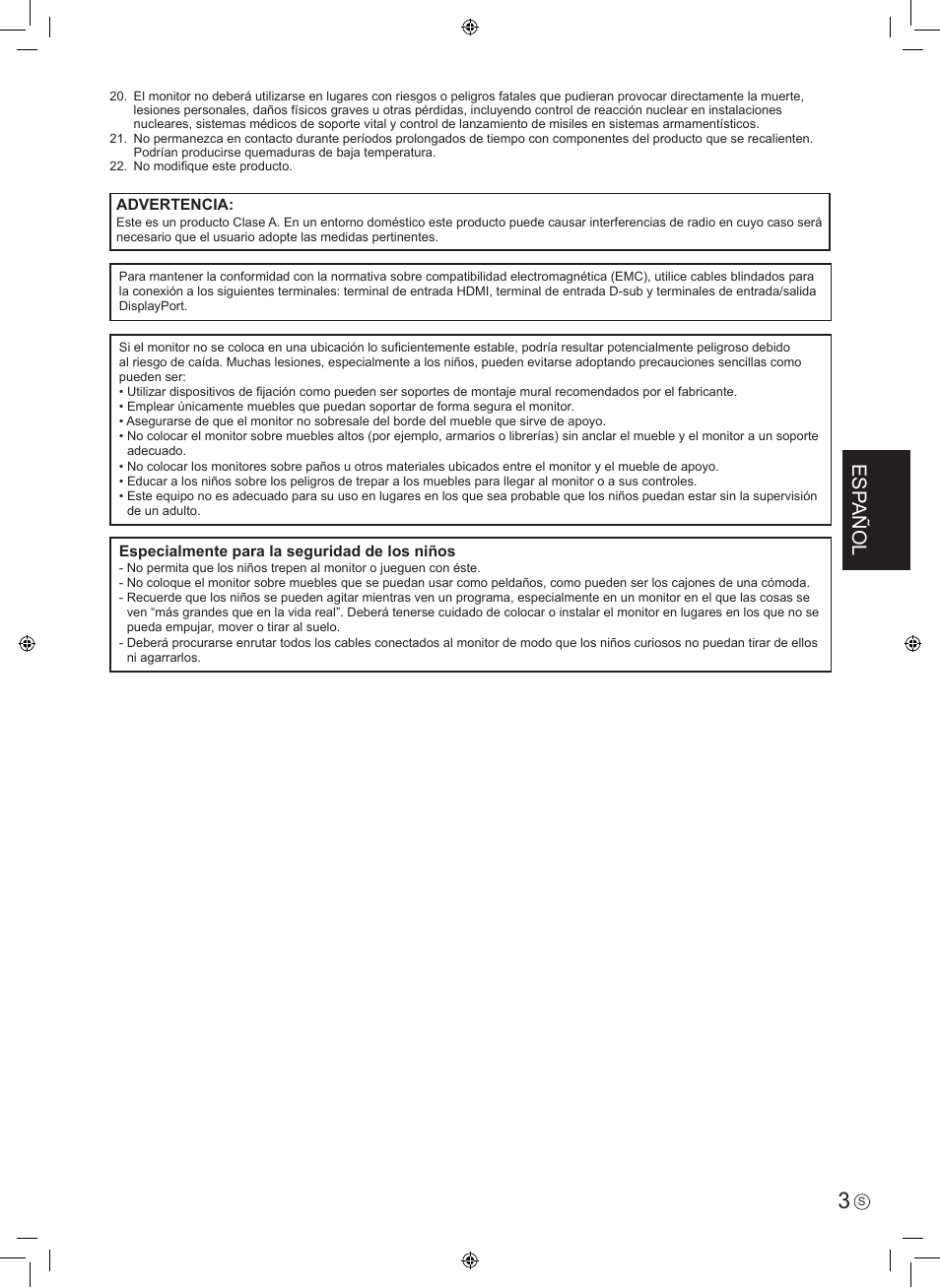 Esp añol | Sharp PN-60TW3 User Manual | Page 25 / 56