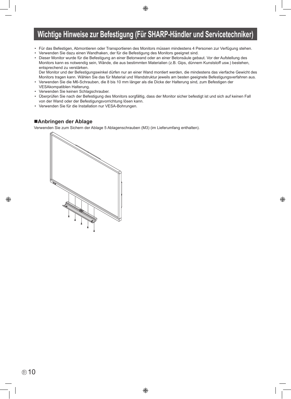 Technische daten | Sharp PN-60TA3 User Manual | Page 42 / 56