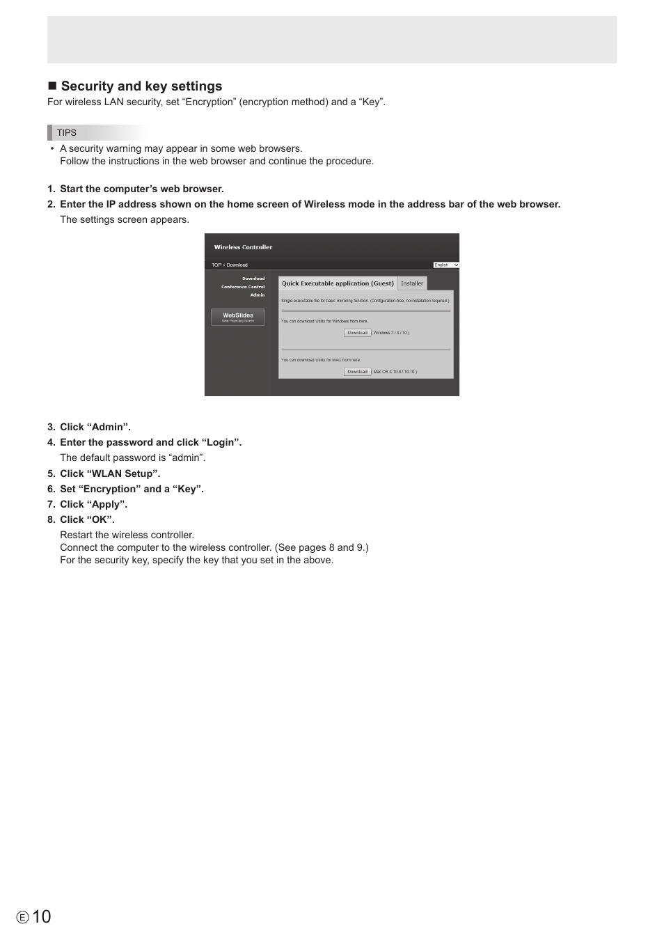 Nsecurity and key settings | Sharp PN-60TW3 User Manual | Page 10 / 43