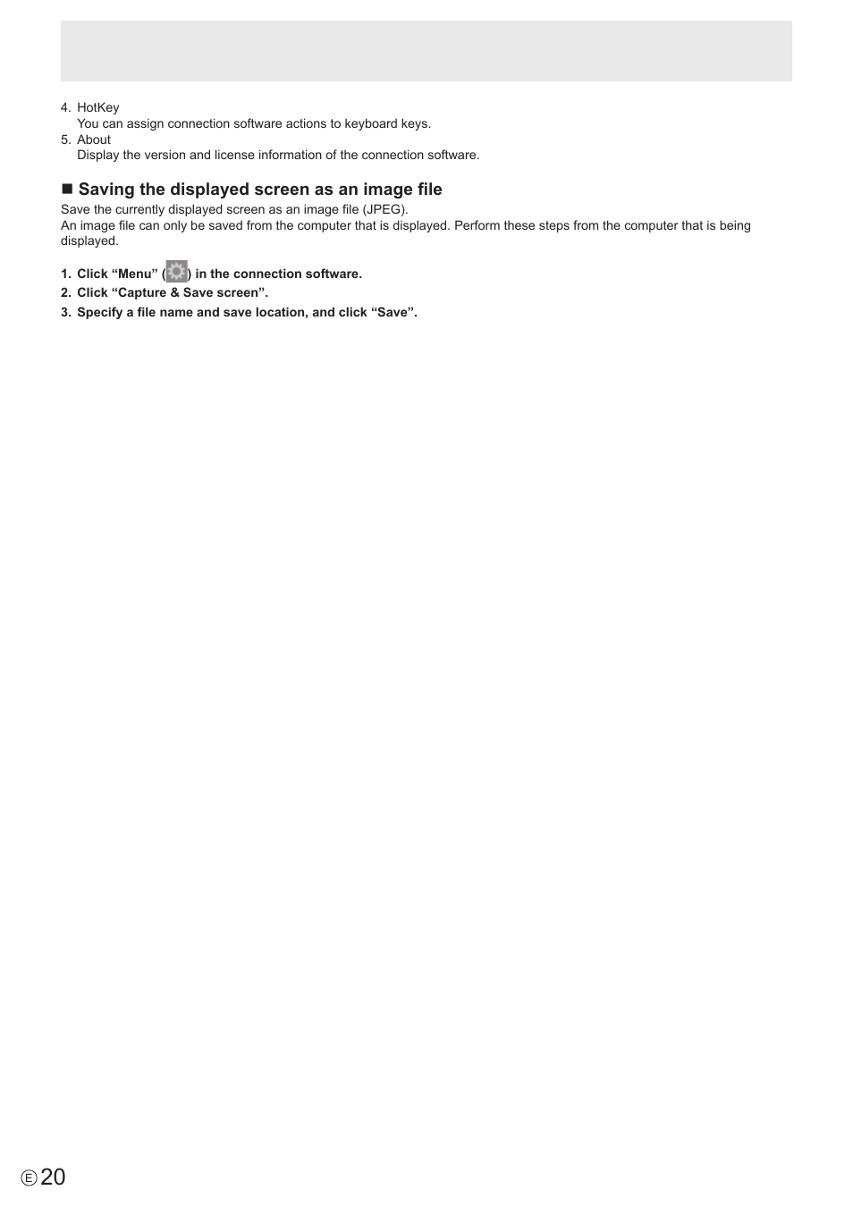 Nsaving the displayed screen as an image file | Sharp PN-60TW3 User Manual | Page 20 / 43