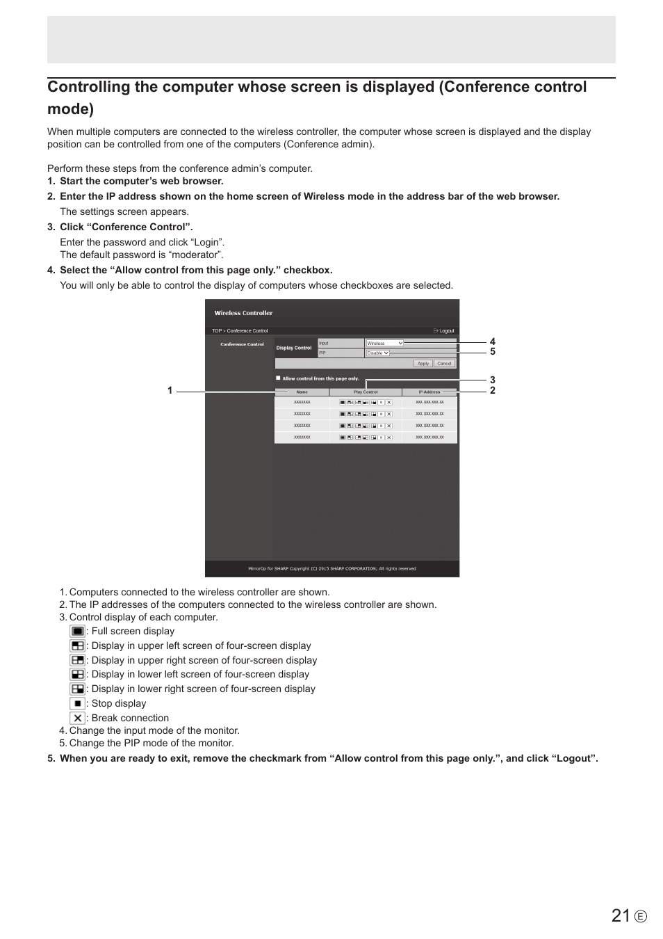 Sharp PN-60TW3 User Manual | Page 21 / 43