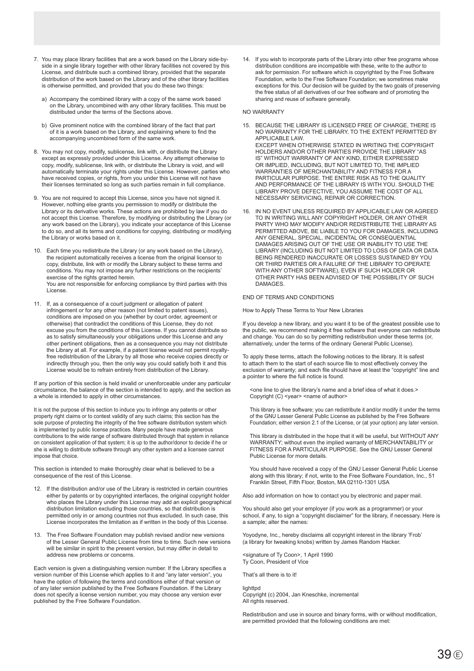 Sharp PN-60TW3 User Manual | Page 39 / 43