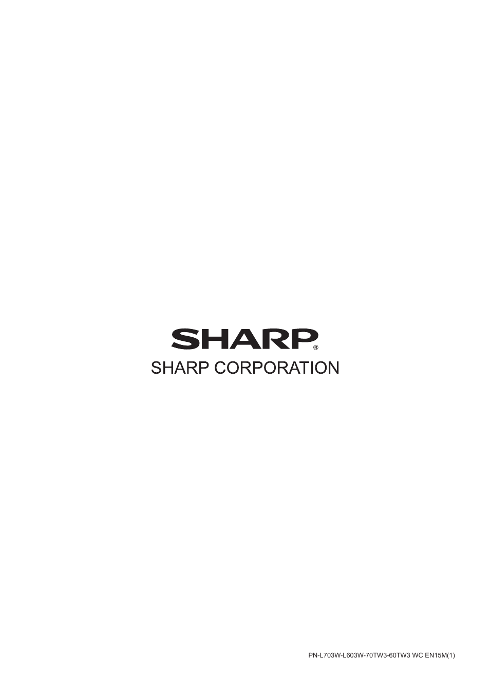 Sharp PN-60TW3 User Manual | Page 43 / 43