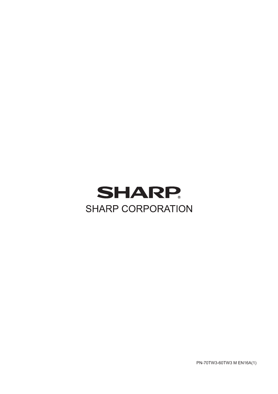 Sharp PN-60TW3 User Manual | Page 70 / 70