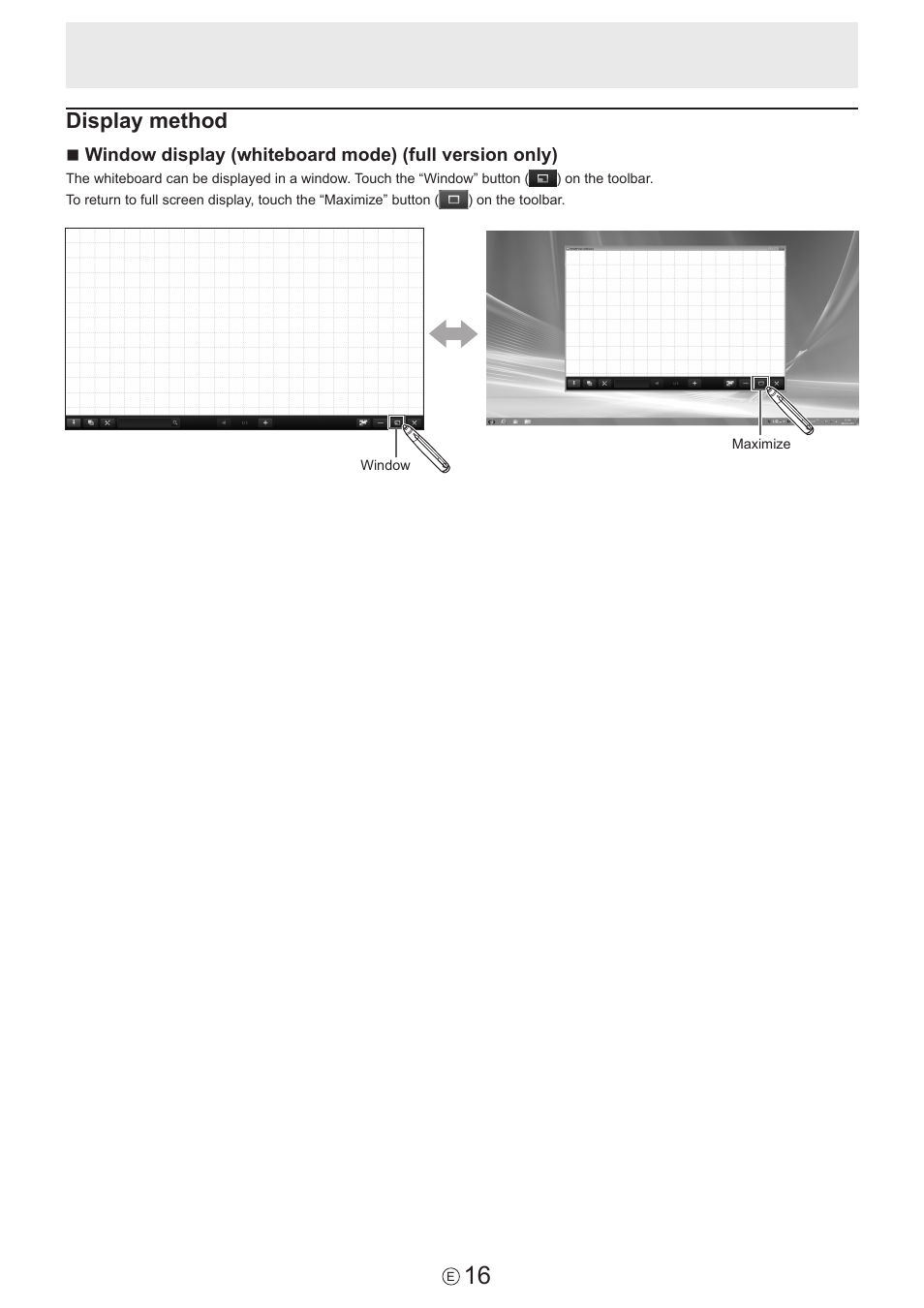 Display method | Sharp PN-60TW3 User Manual | Page 16 / 59