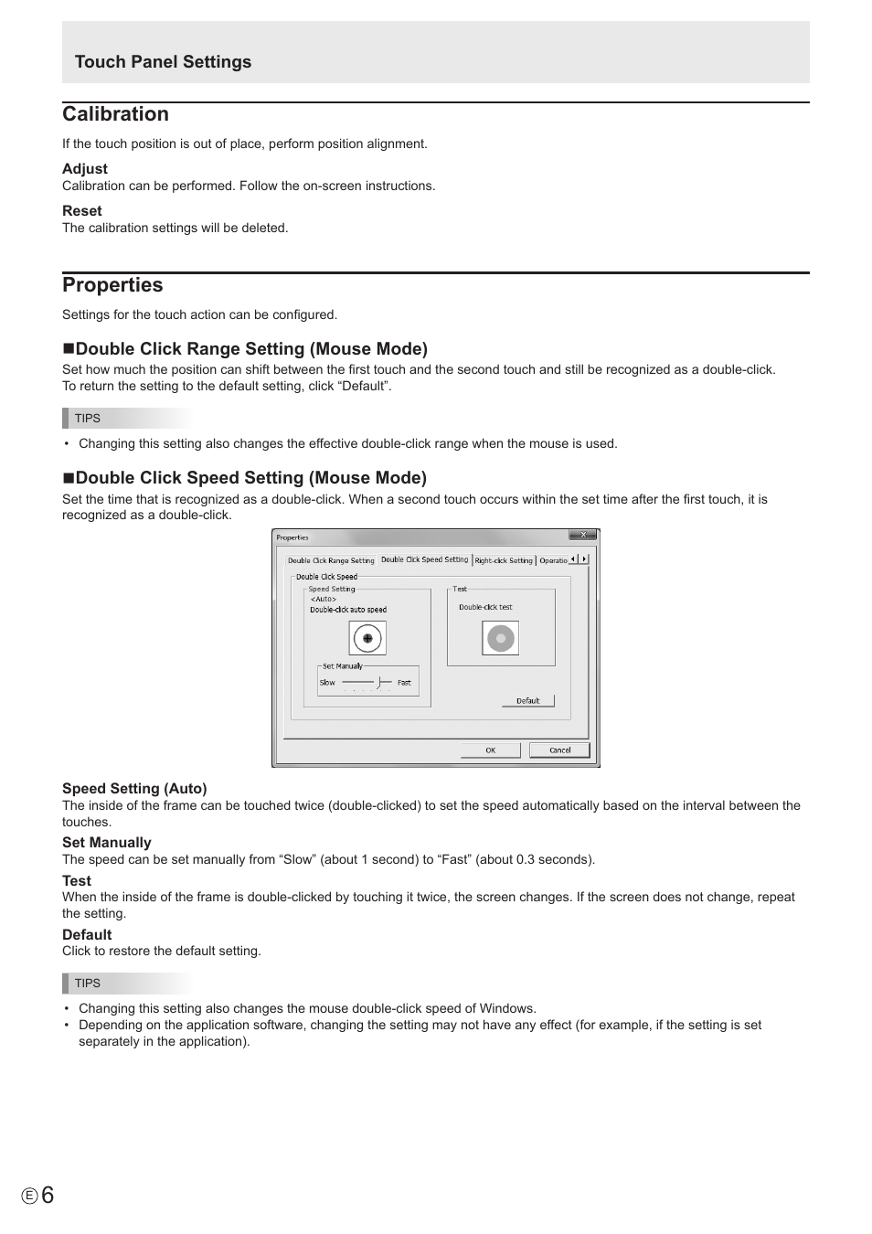 Calibration, Properties | Sharp PN-60TW3 User Manual | Page 6 / 9