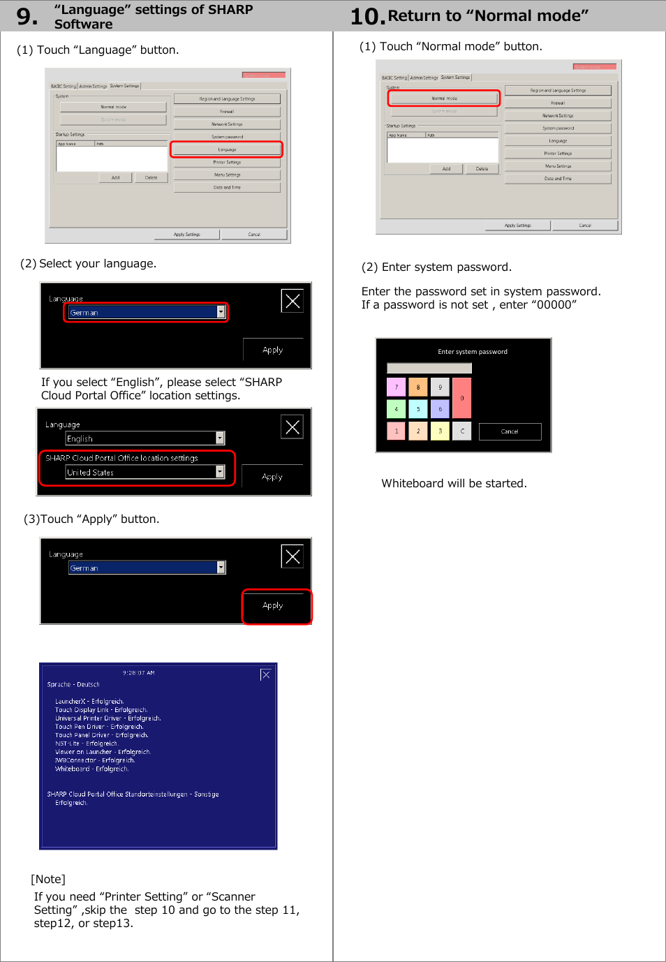 Return to “normal mode | Sharp PN-60TA3 User Manual | Page 4 / 7