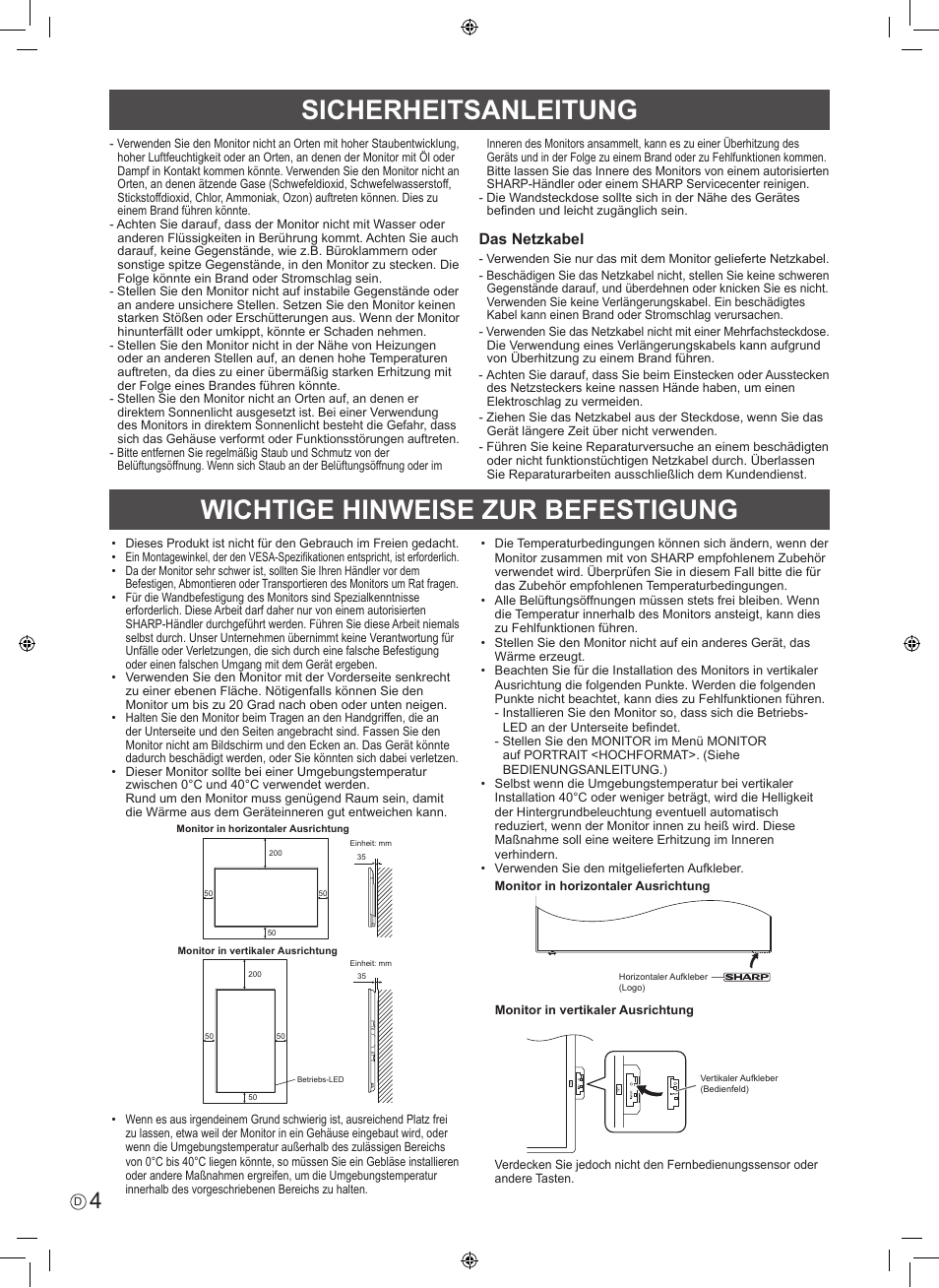 Sharp PN-H801 User Manual | Page 30 / 44