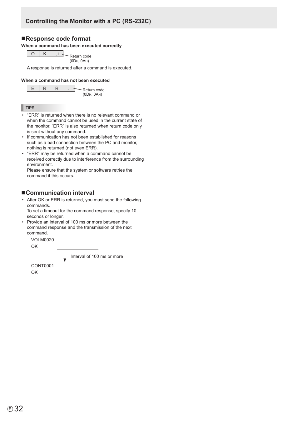 Ncommunication interval | Sharp PN-H801 User Manual | Page 32 / 53