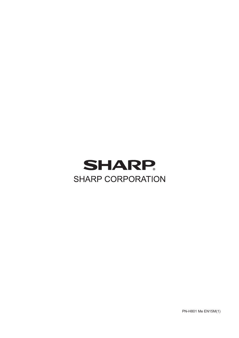 Sharp PN-H801 User Manual | Page 53 / 53