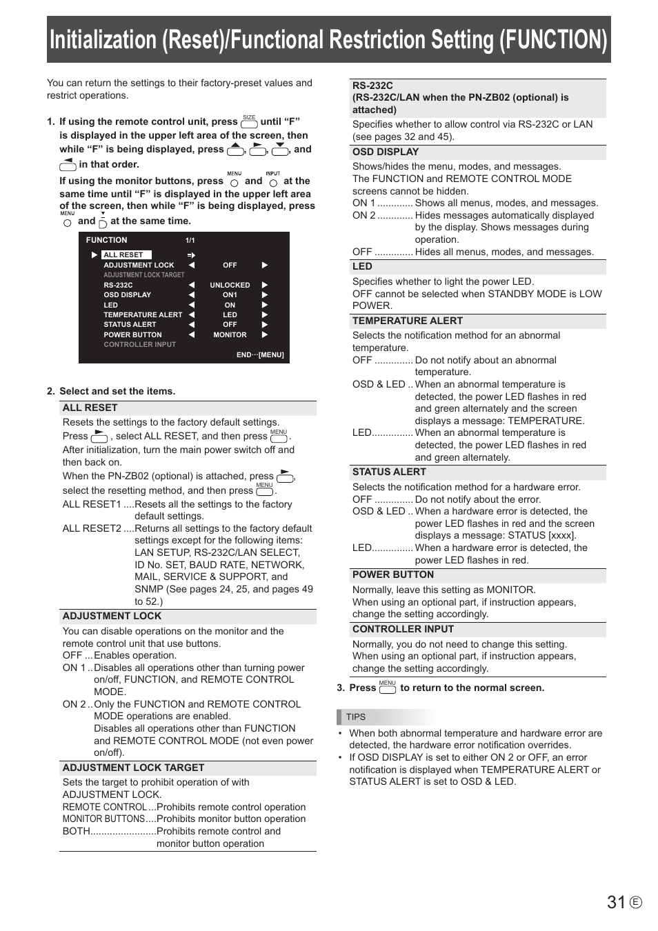 Sharp PN-V602 User Manual | Page 31 / 60