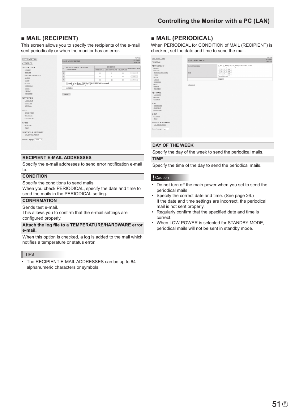 Mail (recipient) | Sharp PN-V602 User Manual | Page 51 / 60