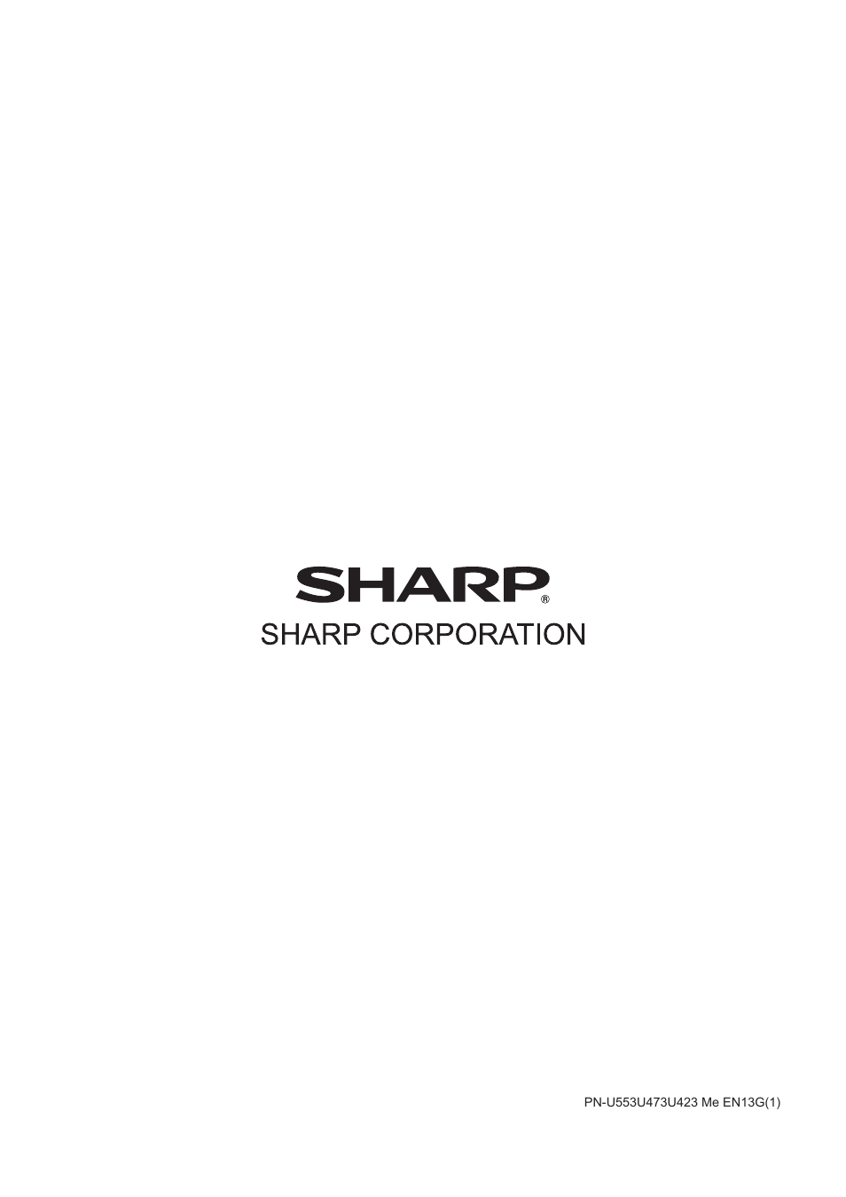 Sharp PN-U423 User Manual | Page 54 / 54