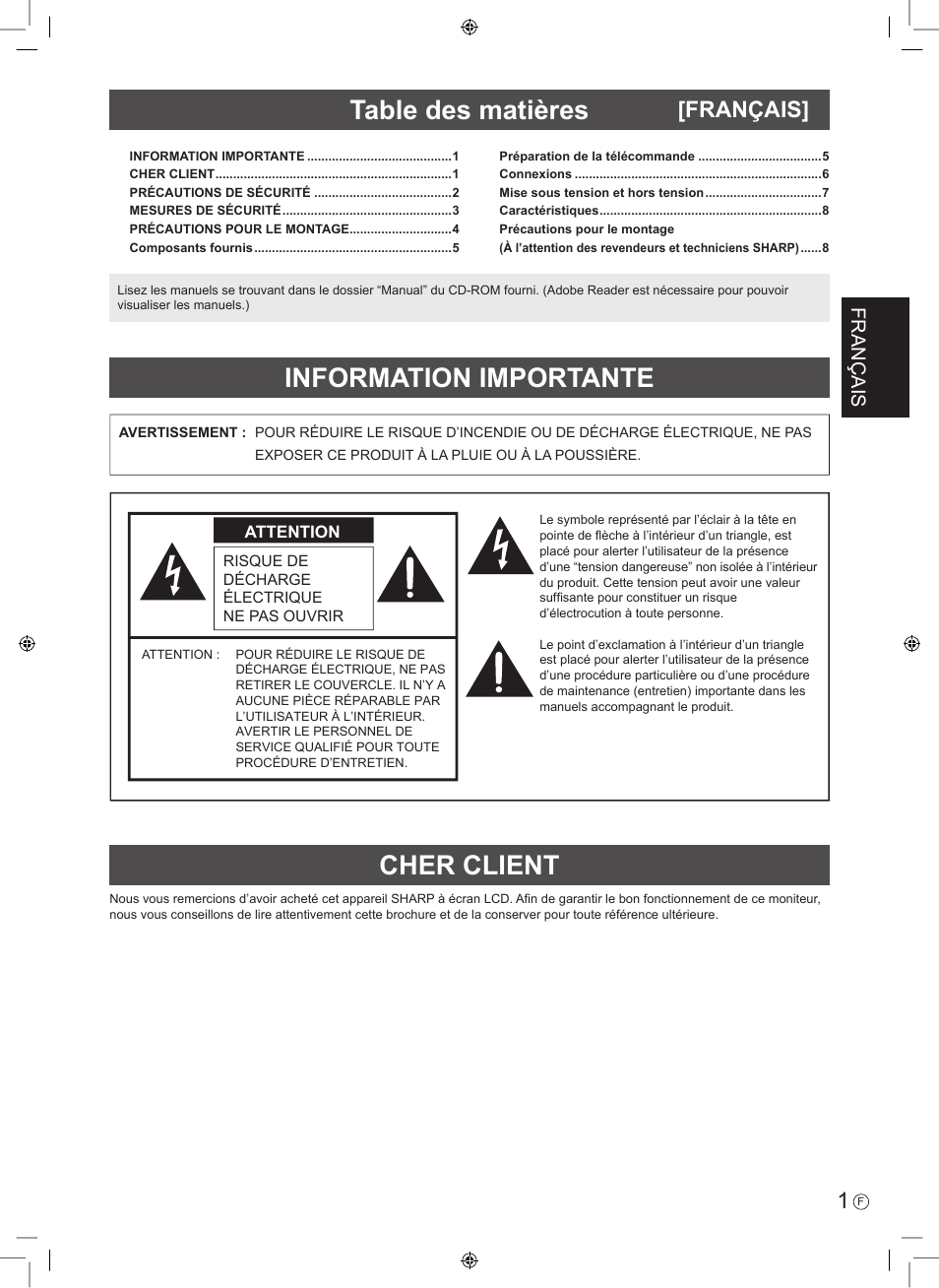 Sharp PN-E703 User Manual | Page 11 / 44