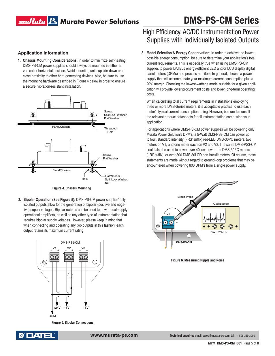 Dms-ps-cm series | Datel DMS-PS-CM User Manual | Page 5 / 8