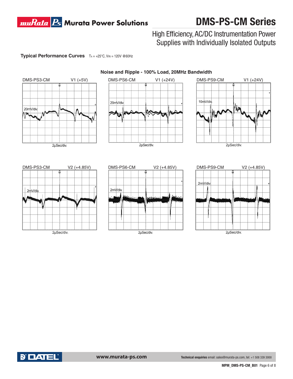 Dms-ps-cm series | Datel DMS-PS-CM User Manual | Page 6 / 8