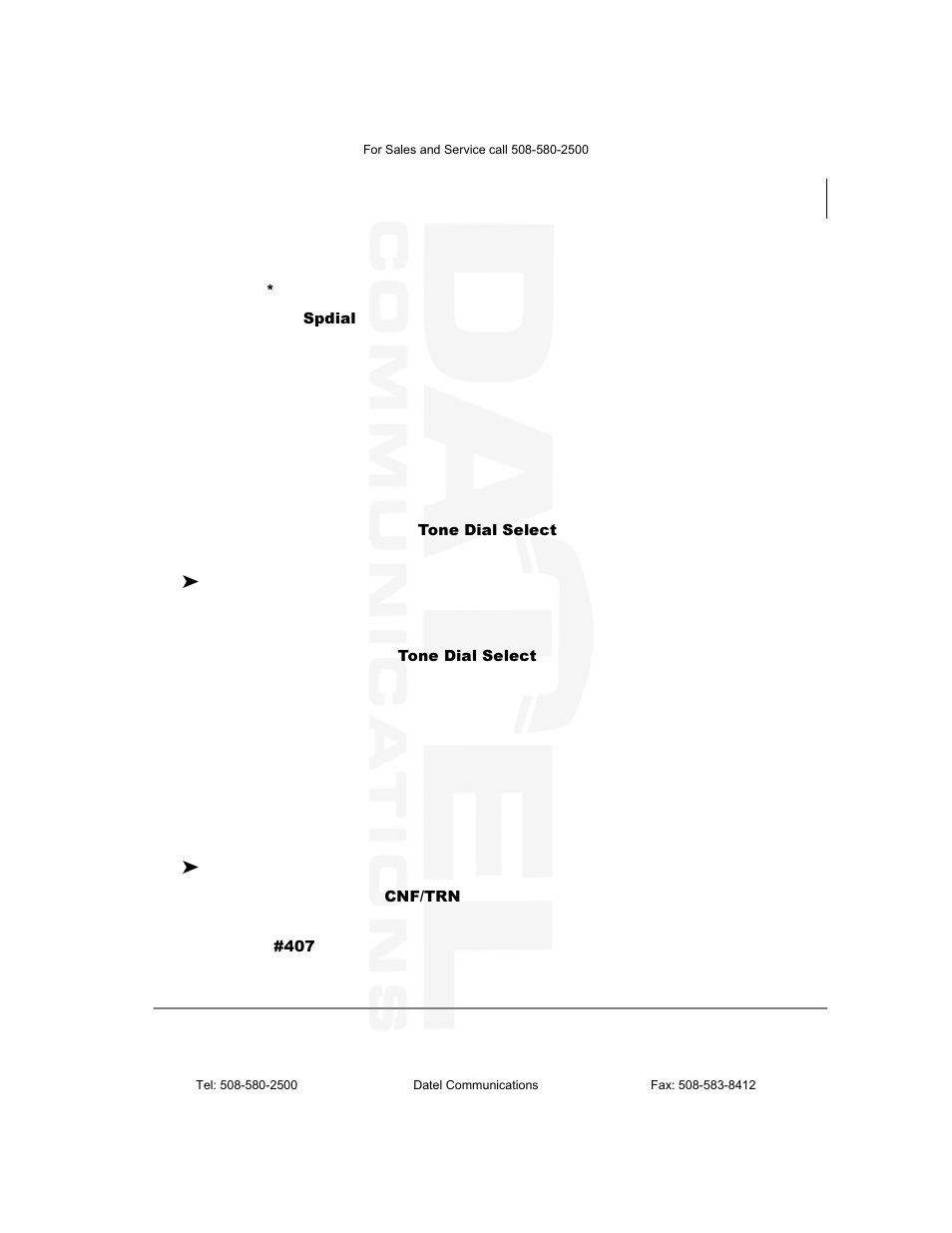 Making a call using speed dial, Tone/pulse dialing, Voice mail - direct transfer | Tone/pulse dialing voice mail - direct transfer | Datel DKT2104-CT User Manual | Page 63 / 77