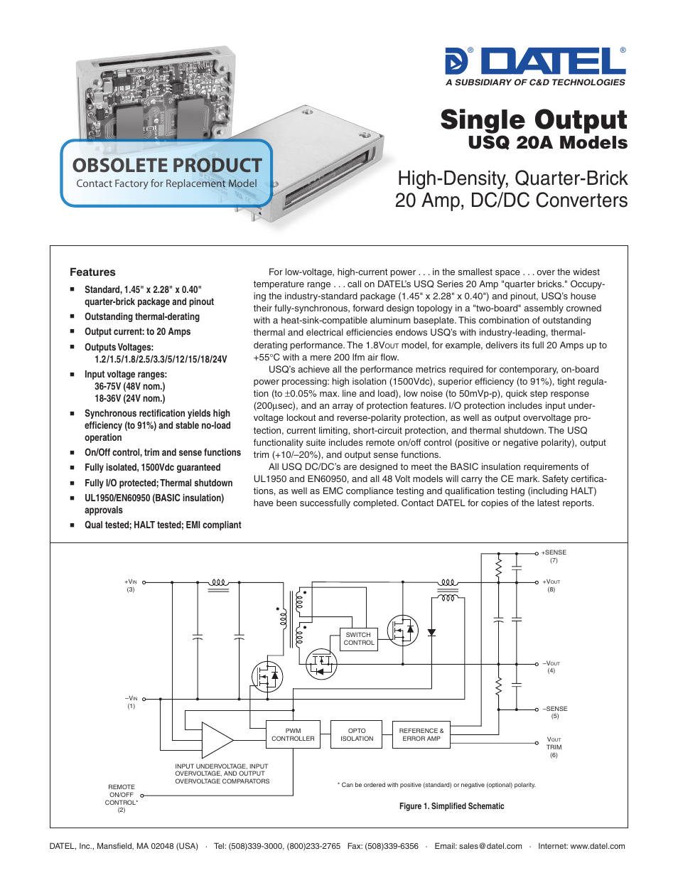 Datel 20A User Manual | 22 pages