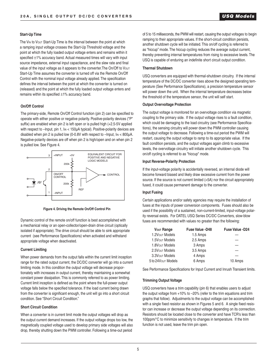 Datel 20A User Manual | Page 5 / 22