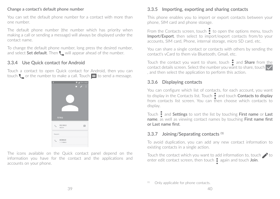 Alcatel A5 LED 5085Y User Manual | Page 21 / 55