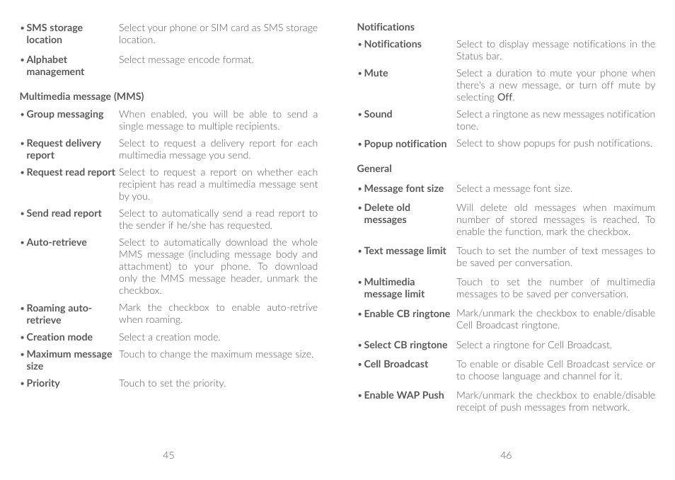 Alcatel A5 LED 5085Y User Manual | Page 24 / 55